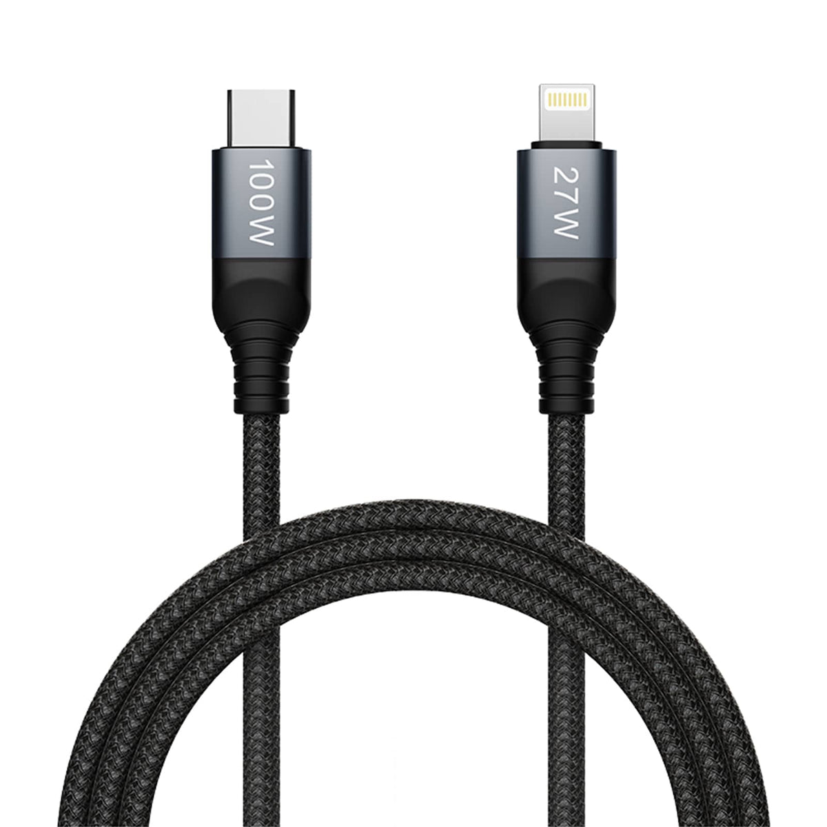 DualPower 2-in-1 Cable USB to Type C 100W & Lightning 27W